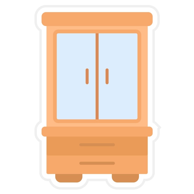 Wardrobe icon vector image Can be used for Interior