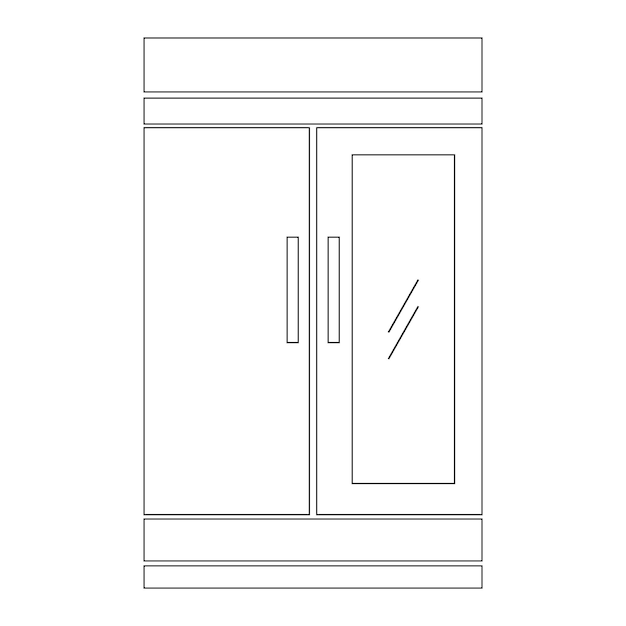 Wardrobe icon vector