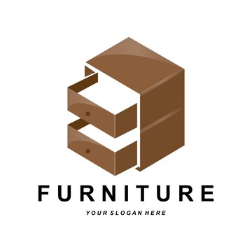 Premium Vector | Wardrobe logo design furniture clothes place ...