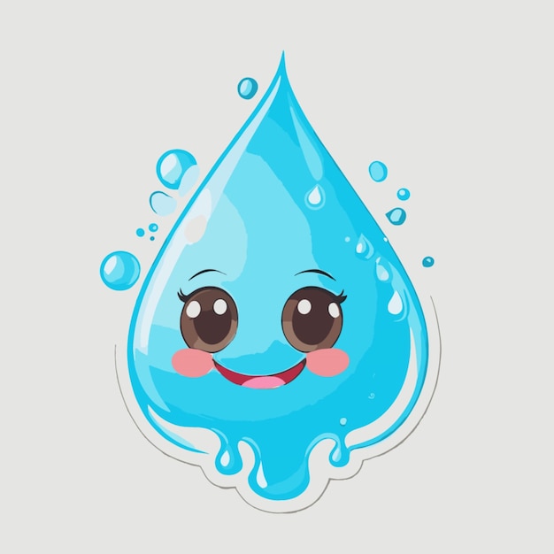 Ware drop cartoon vector