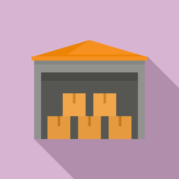 Warehouse building icon Flat illustration of warehouse building vector icon for web design