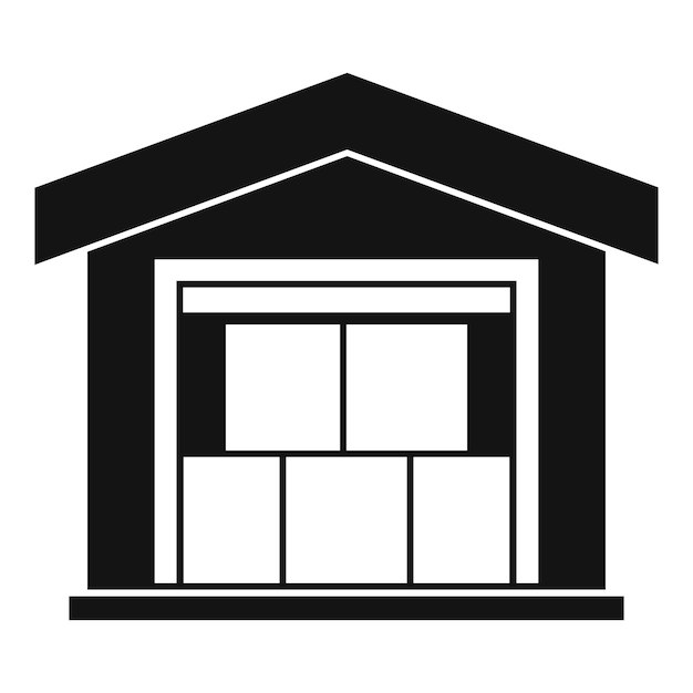 Warehouse building icon Simple illustration of warehouse building vector icon for web