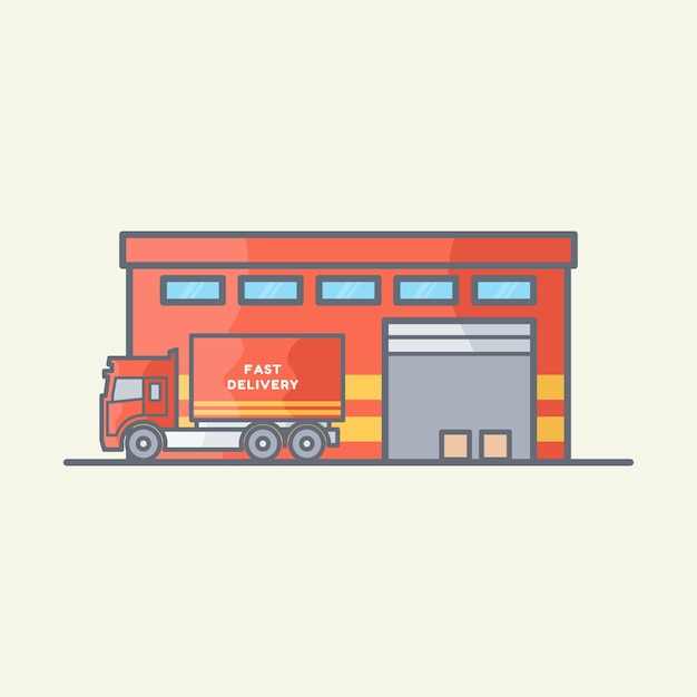 Warehouse delivery vector illustration