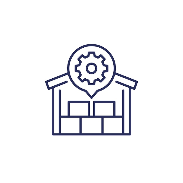 Warehouse distribution optimization icon line vector