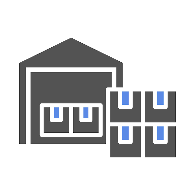 Vector warehouse icon style