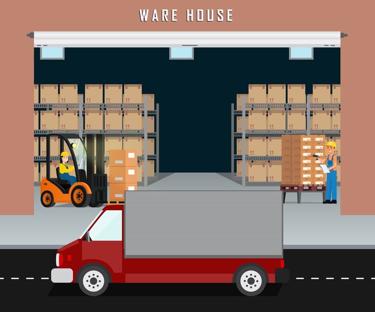 Warehouse logistic and worker