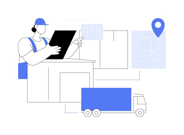 Warehouse logistics abstract concept vector illustration