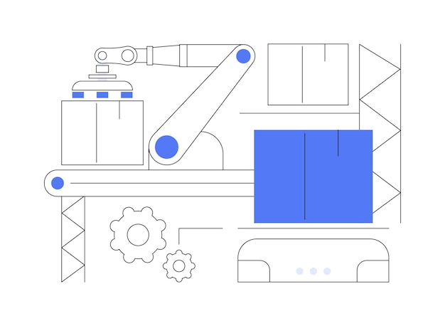 Warehouse robotization abstract concept vector illustration