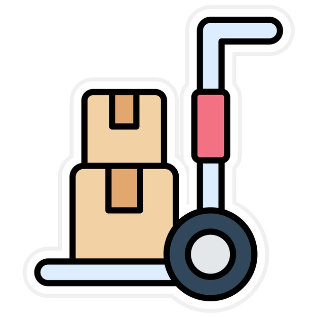 Warehouse Trolley icon vector image Can be used for Logistics
