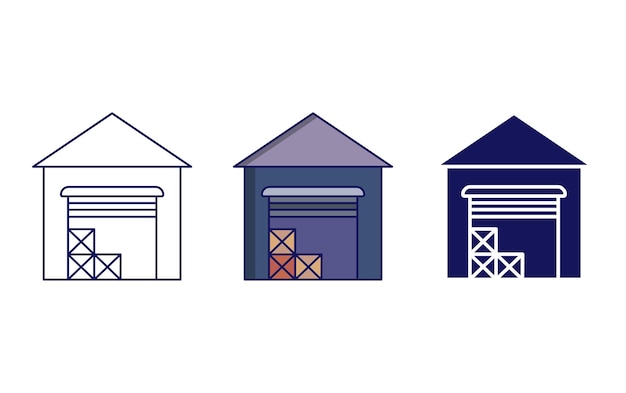 Vector warehouse vector icon