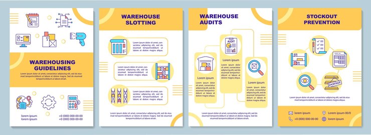 Vector warehousing guidelines brochure template
