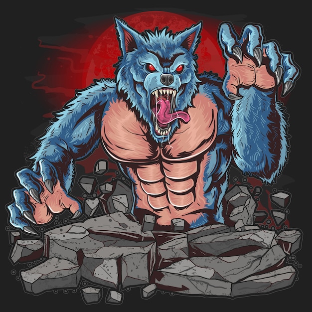 WAREWOLF IN THE DARK NIGHT UNDER GROUND WARE WOLF