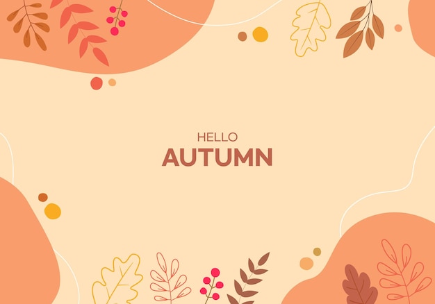 Warm color autumn background illustration