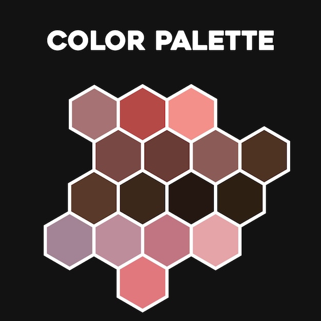 Warm color palette. Color swatches. Vector