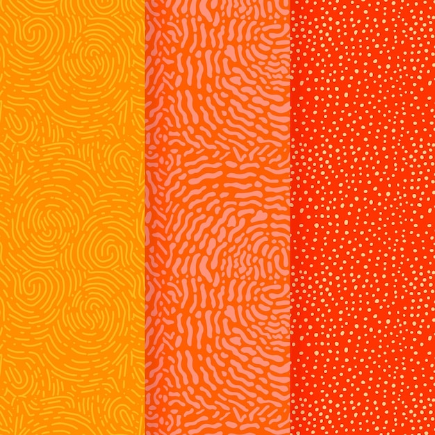 벡터 라인 완벽 한 패턴 템플릿의 따뜻한 색상