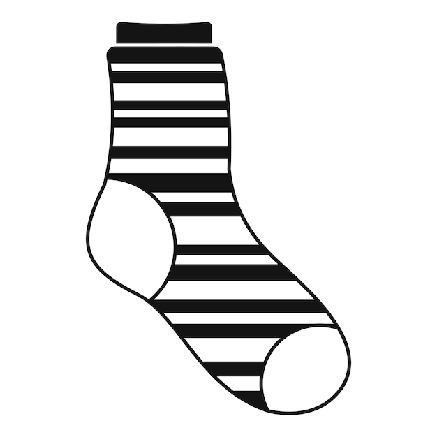 Значок теплого носка Простая иллюстрация векторного значка теплого носка для Интернета