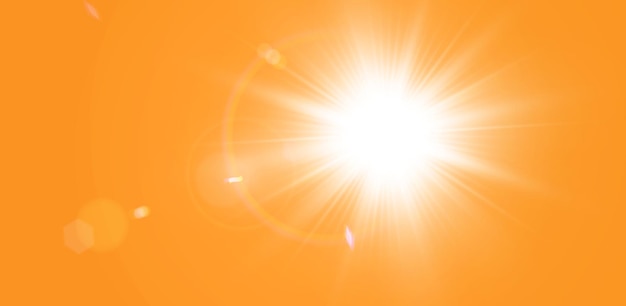 Warm sun on a yellow background letobliki solar raysrange yellow background