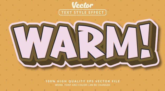 Warm text on color brown and white combination Editable Text Effect