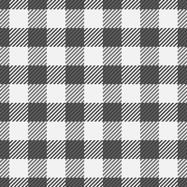 Vector warm vector fabric textile holiday texture tartan background minimalist plaid seamless pattern check in white and grey colors