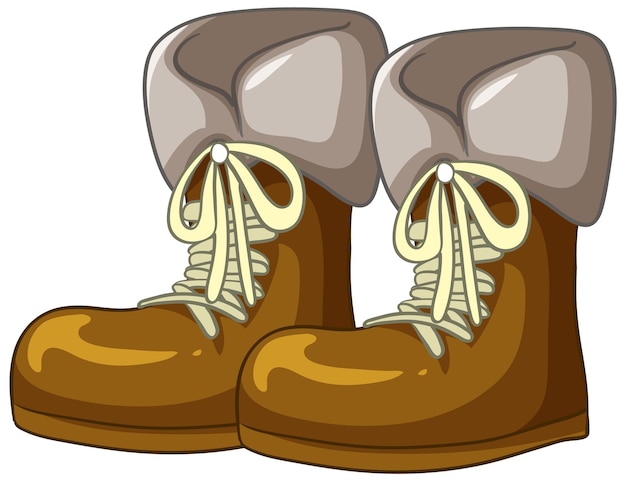 Vector warm winter boots illustration