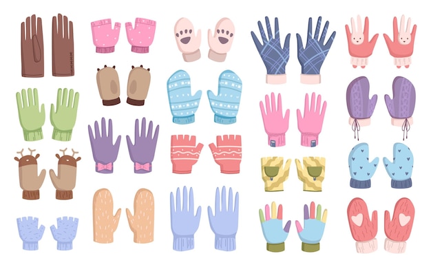 Warm winter gloves and mittensfashion accessories