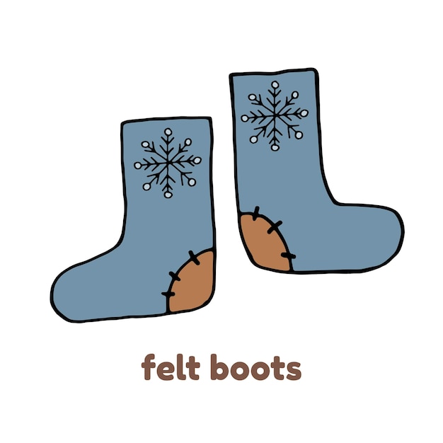 Warme winterschoenen met fel folkornament