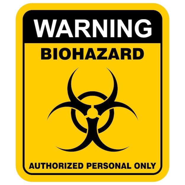 WARNING biohazard warning sign vector