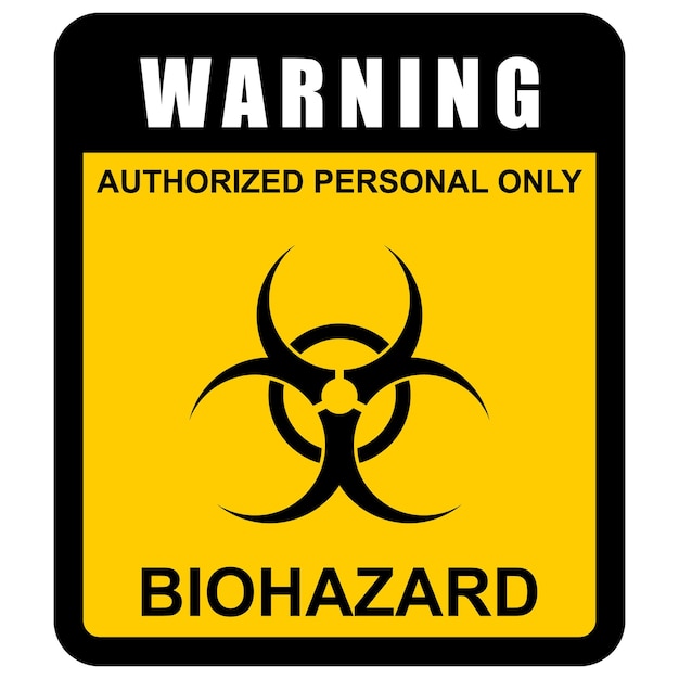 Vector warning biohazard warning sign vector