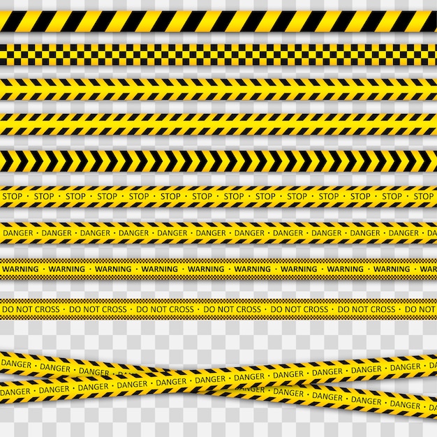 Предупреждение черно-желтая полосатая линия.