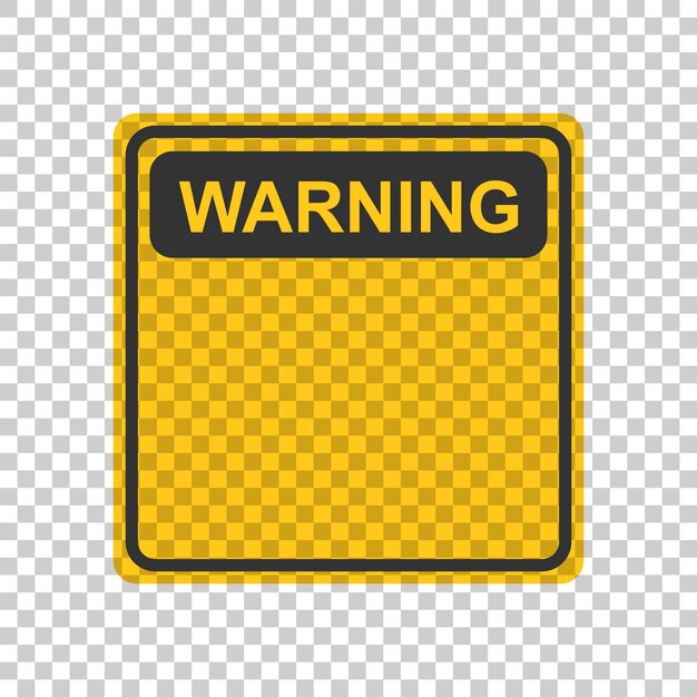 Warning caution sign icon in flat style Danger alarm vector illustration on isolated background Alert risk business concept