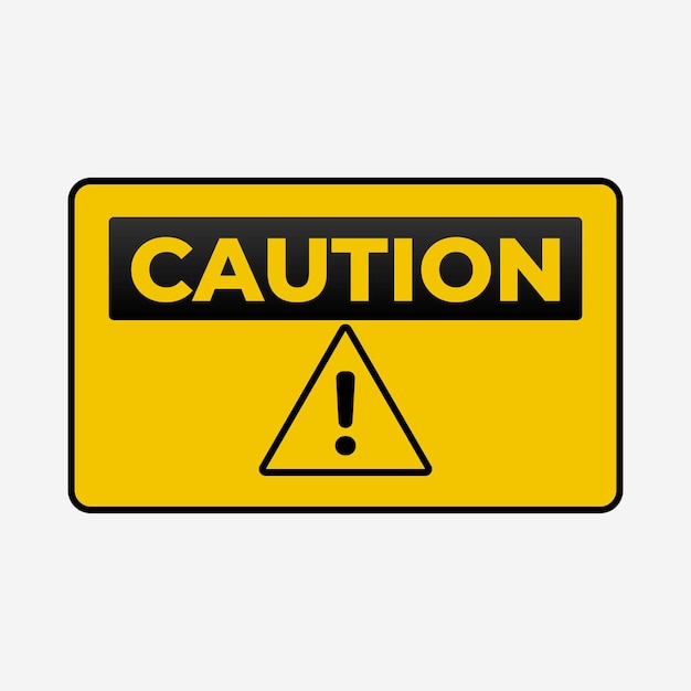 Warning Caution Sign vector illustration