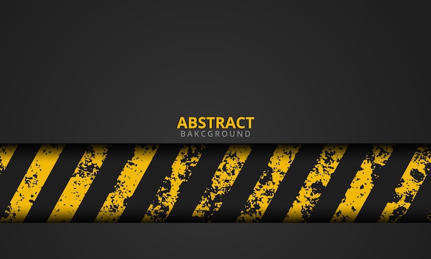 Vector warning or caution tape on black background