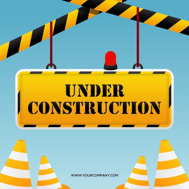 Warning Under Contruction Ilustration