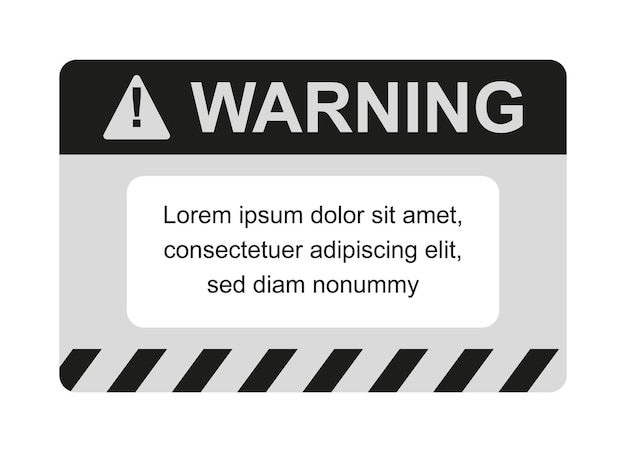 Vector warning danger alert sign