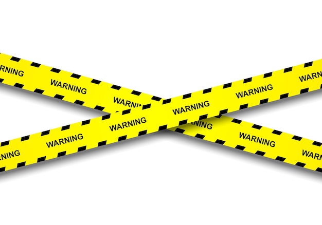 Vector warning, danger crossed tapes. police and crime lines. caution tape. seamless barrier tape. vector.