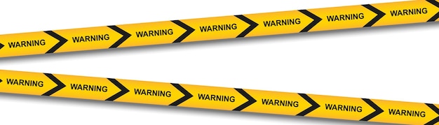 Warning, danger crossed tapes. Police and crime lines. Caution tape. Seamless barrier tape. Vector.