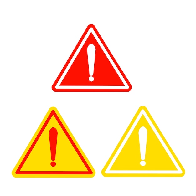 Warning danger sign board icon