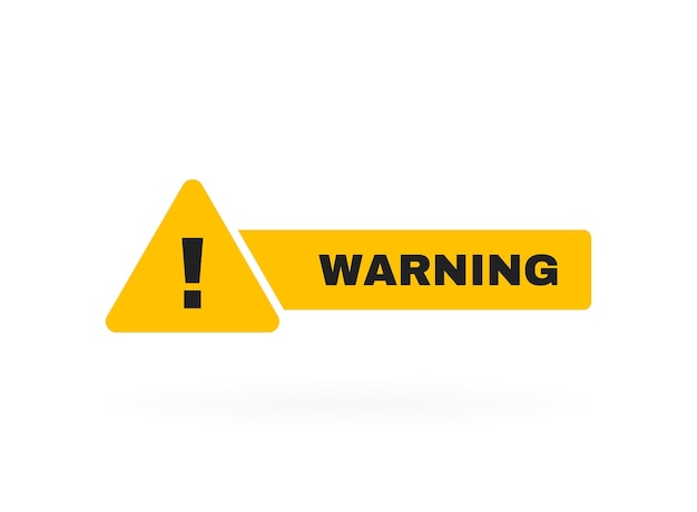 Vector warning dangerous badges attention label with exclamation mark on triangle vector illustration