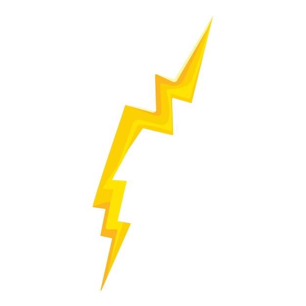 Warning electric bolt icon cartoon vector Power shock
