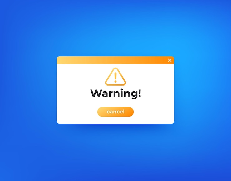 Vector warning, error window, vector design
