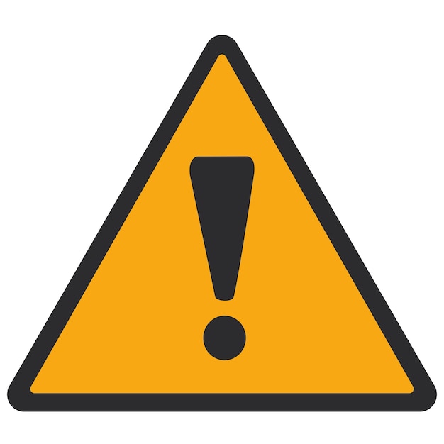 Vector warning pictogram general warning sign iso 7010 w001