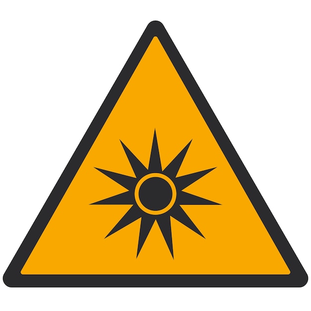 Warning pictogram optical radiation iso 7010 w027