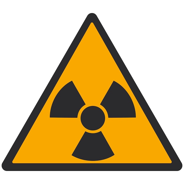 경고 픽토그램: 방사성 물질 또는 이온화 방사선 ISO 7010 W003