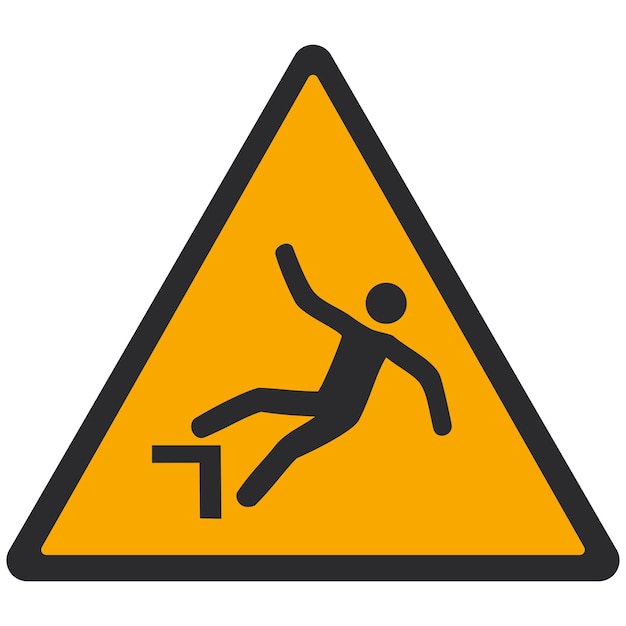 WARNING PICTOGRAM RISK OF FALLING ISO 7010 W008