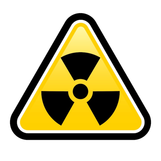 Warning radiation sign