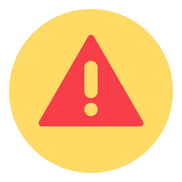 warning red triangle with exclamation mark danger