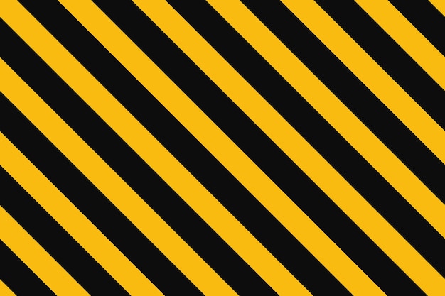 Warning seamless pattern with yellow and black diagonal stripes warn caution background yellow and black lines tape hazard caution sign seamless texture vector illustration