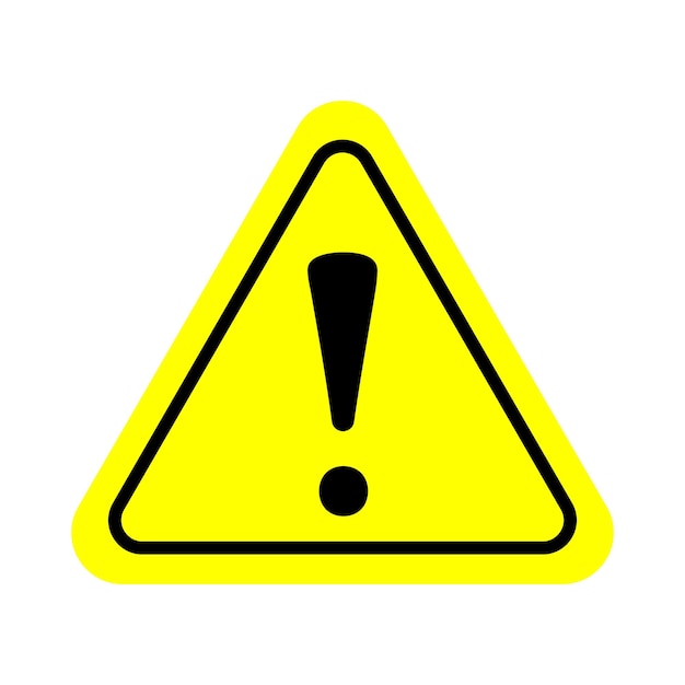 Warning sign, alert icon. Danger warning attention sign