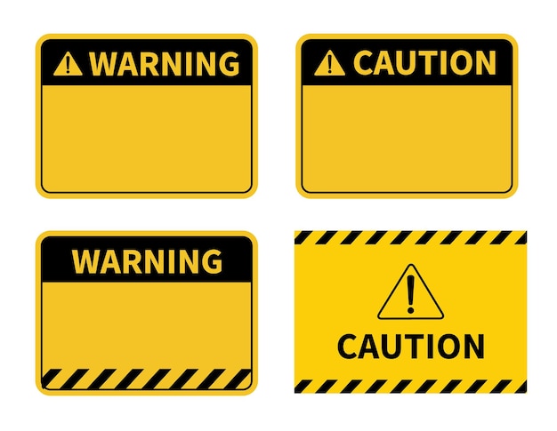 Warning sign Blank Caution sign