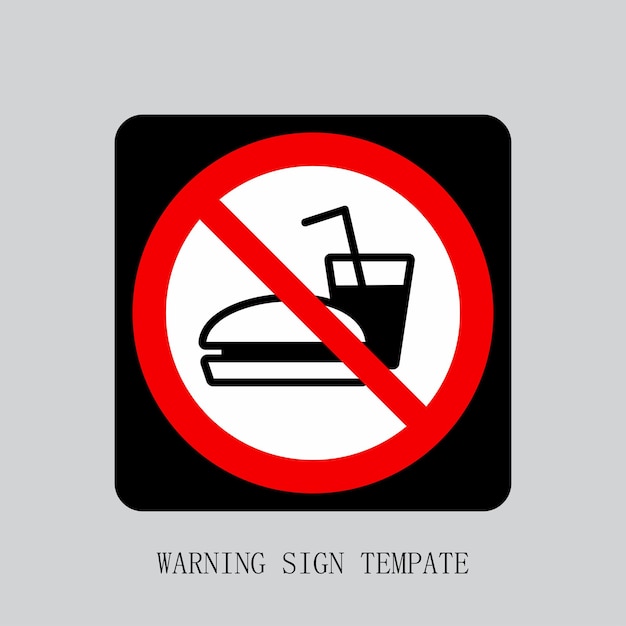 Warning sign design template